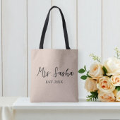 Personalized wedding gift,maid of honor gift,mrs.  tote bag