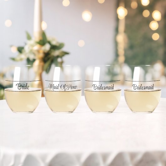 Personalized Wedding Glass Tumbler Set of 4 Wijnglas Zonder Voet (Insitu (Huwelijk))