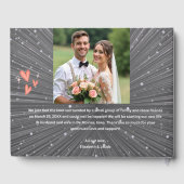 Personalized Wedding Guest Book with Couple Photo Gastenboek (Achterkant)