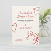 Personalized Wedding Invitation Card – Elegant  Kaart (Staand voorkant)