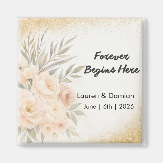 Personalized Wedding Keepsake  - Magnet (Voorkant)