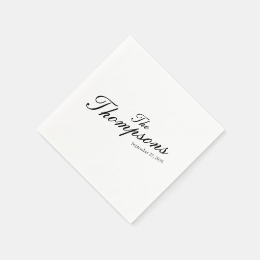 Personalized Wedding Last Name Black White Servet (Hoek)
