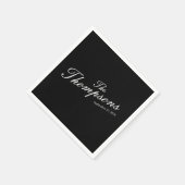 Personalized Wedding Last Name Black White Servet (Hoek)