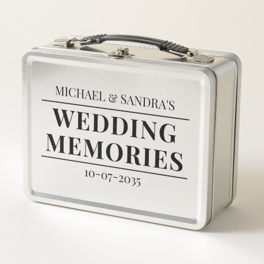 Personalized Wedding Memories Metal Box (Voorkant)