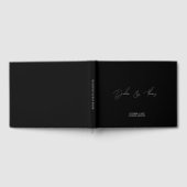 Personalized Wedding Modern Minimalist Black White Gastenboek (Volledig)