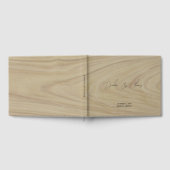 Personalized Wedding Modern Minimalist Faux Wood Gastenboek (Volledig)