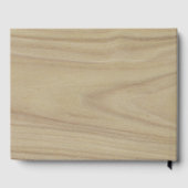Personalized Wedding Modern Minimalist Faux Wood Gastenboek (Achterkant)