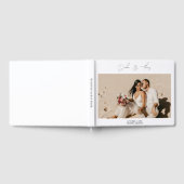 Personalized Wedding Modern Minimalist Photo Gastenboek (Volledig)
