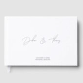 Personalized Wedding Modern Minimalist White Gastenboek (Voorkant)