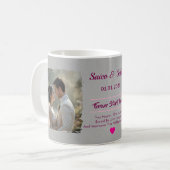 Personalized Wedding Mug  | Custom Couple  Koffiemok (Voorkant links)