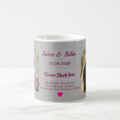 Personalized Wedding Mug  | Custom Couple  Koffiemok (Center)