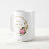 personalized wedding mug - gift for bridesmaid koffiemok (Voorkant links)