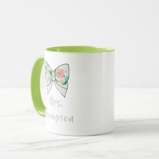 Personalized wedding mugs - custom bridal party mok (Voorkant links)