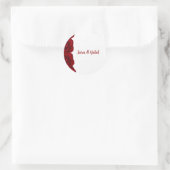 Personalized Wedding Name Stickers Red roses (Tas)