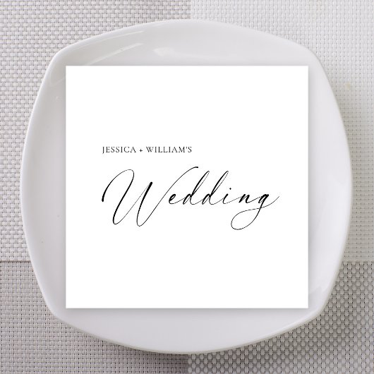 Personalized Wedding Napkins | Minimalist Servet