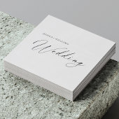 Personalized Wedding Napkins | Minimalist Servet