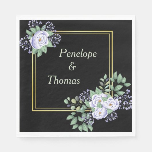 Personalized wedding or shower napkins bulk servet (Voorkant)