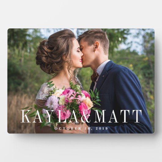 Personalized Wedding Photo Fotoplaat (voorkant)