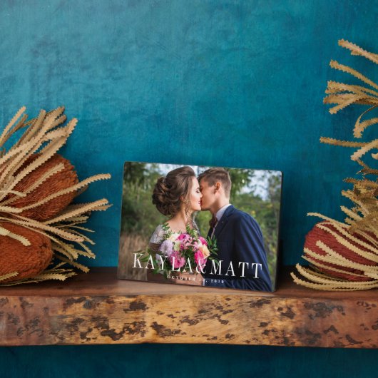 Personalized Wedding Photo Fotoplaat (Zijkant)