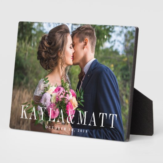 Personalized Wedding Photo Fotoplaat (Zijkant)