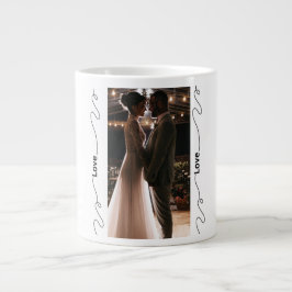 Personalized Wedding Photo Mug for Couples Grote Koffiekop