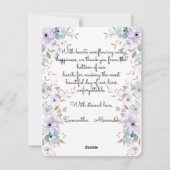 Personalized Wedding Photo Thank You Card Feestdagenkaart (Achterkant)