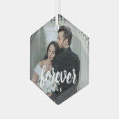 Personalized Wedding Photo Valentine’s Glas Ornament (Voorkant links)