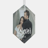 Personalized Wedding Photo Valentine’s Glas Ornament (Voorkant Rechts)