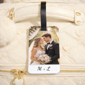 Personalized Wedding Photo With Initials  Bagagelabel