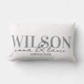 Personalized Wedding Pillow, Names & Dates  Kussen (Voorkant)
