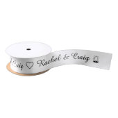 Personalized Wedding Ribbon Satijnen Lint (Spoel)