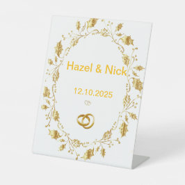 Personalized Wedding sign Reclamebord Met Voetstuk