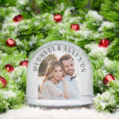 Personalized Wedding Snow Globe – 2 Photo Keepsake Sneeuwbol (Kerstmis)
