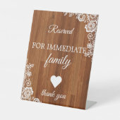 Personalized Wedding Tabletop Signs – Custom Décor Reclamebord Met Voetstuk (Voorkant)