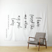 Personalized Wedding Tapestry Backdrop with Names Wandkleed (In Situ (horizontaal))
