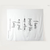 Personalized Wedding Tapestry Backdrop with Names Wandkleed (Voorkant (horizontaal))