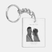 Personalized Wedding Thank You Photo Sleutelhanger (Voorkant Links)