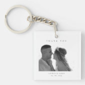 Personalized Wedding Thank You Photo Sleutelhanger (Voorkant)