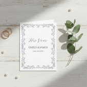  Personalized Wedding Vow Card & Keepsake Aankondiging