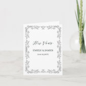  Personalized Wedding Vow Card & Keepsake Aankondiging (Voorkant)