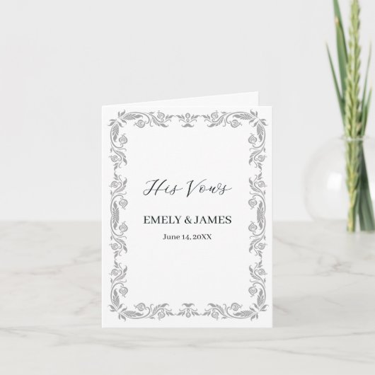  Personalized Wedding Vow Card & Keepsake Aankondiging (Voorkant)