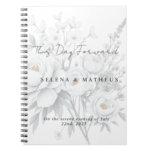 Personalized Wedding Vows Journal – This Day Forw Notitieboek (Voorkant)