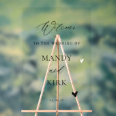 Personalized Wedding Welcome Sign Acryl Bord (Neutraal)