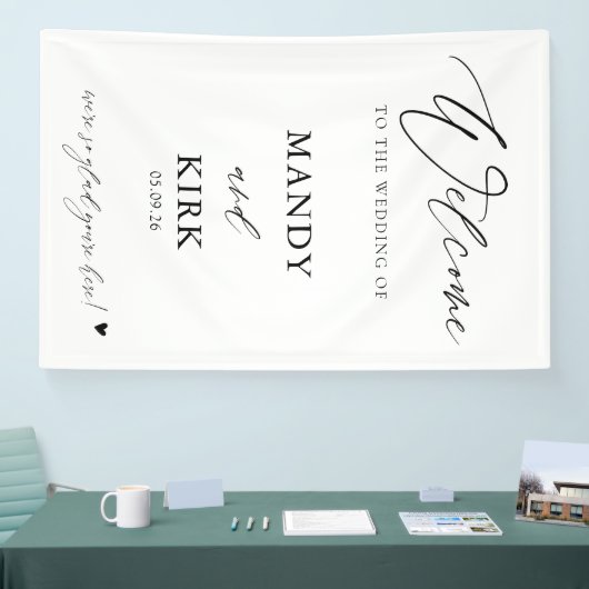 Personalized Wedding Welcome Sign Banner (Beurs)