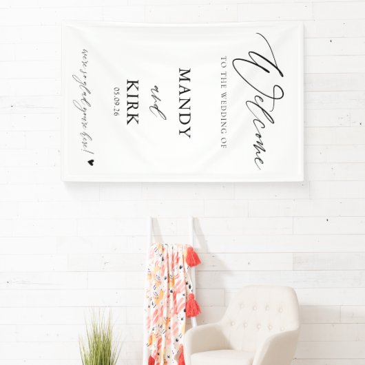 Personalized Wedding Welcome Sign Banner (Insitu)