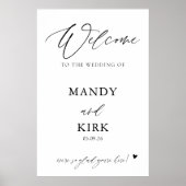 Personalized Wedding Welcome Sign Banner Poster (Voorkant)