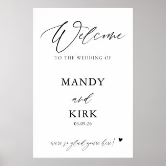 Personalized Wedding Welcome Sign Banner Poster