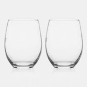 Personalized Wedding Wine Glass Wijnglas Zonder Voet (Links)
