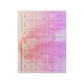 Personalized Weekly Appointing Schedule Notitieblok (Linkerzijde)