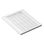 Personalized Weekly Expense Tracker Notepad Notitieblok (Schuin)